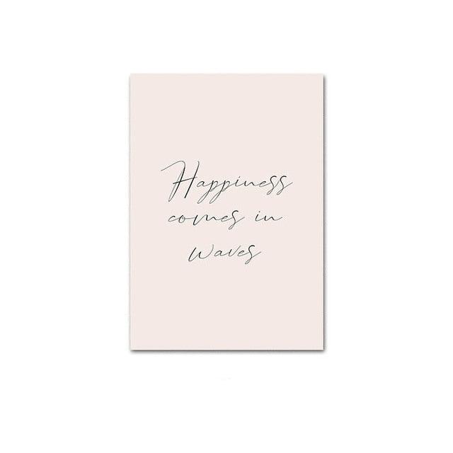 VibeCore Ocean Vibes Canvas Prints Option G: Happiness comes in waves