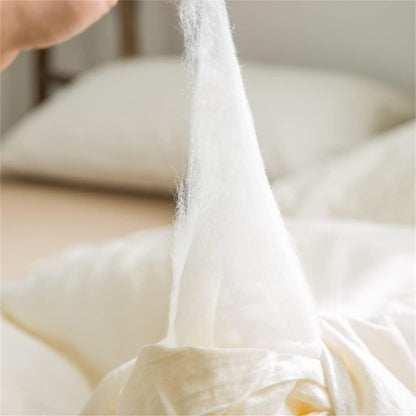 VibeCore Organic Soybean Fiber Duvet Insert Fill Close Up