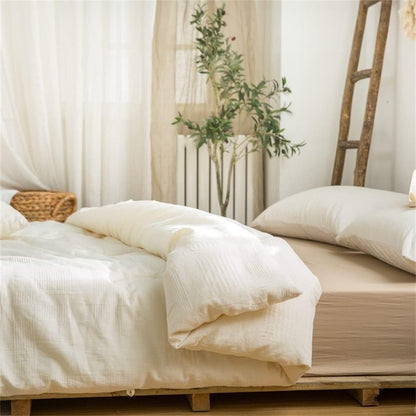 VibeCore Organic Soybean Fiber Duvet Insert Side View Close Up