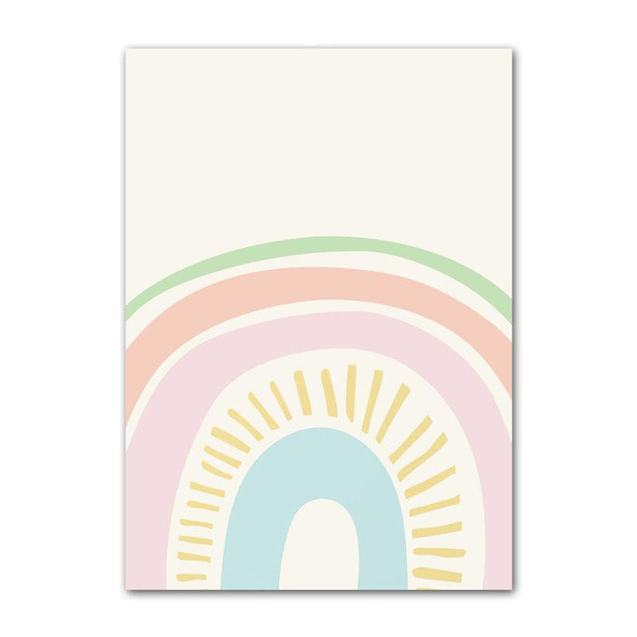 VibeCore Pastel Flowers Canvas Prints Option G: Abstract pastel rainbow