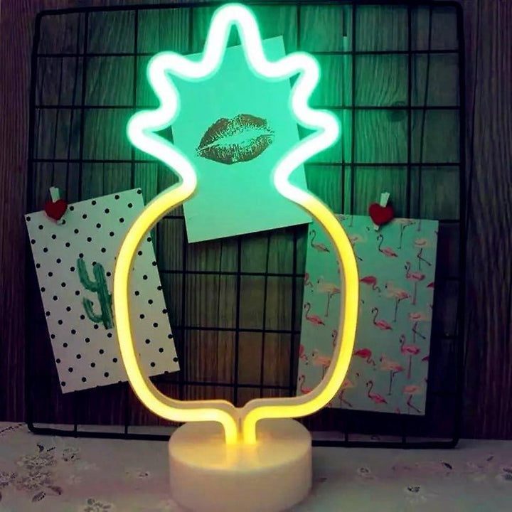 VibeCore Pineapple Neon Table Light Front View
