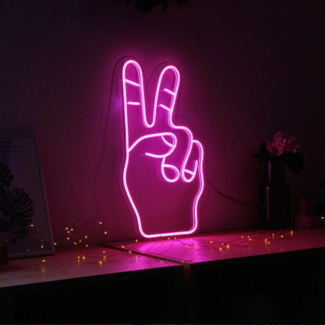 VibeCore Pink Peace Out Neon Light On Shelf