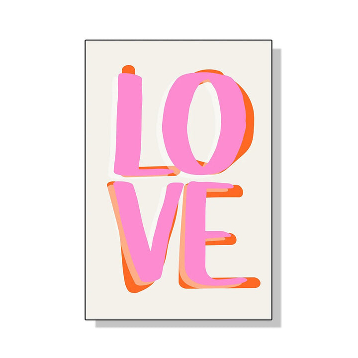 VibeCore Pink Tres Chic Canvas Prints Option G Pink Love
