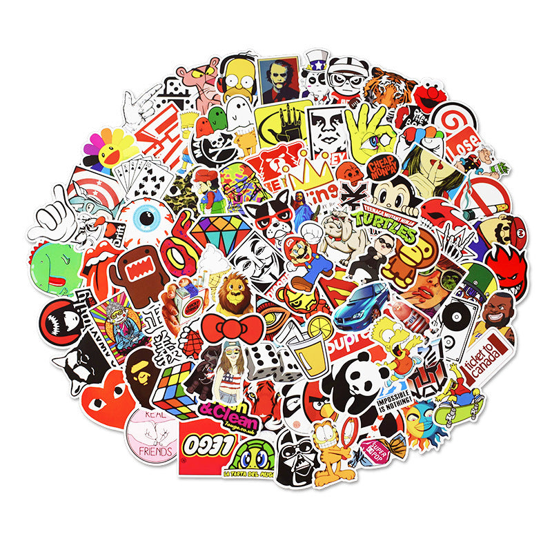 
VibeCore Pop Cartoon Stickers Circular Cluster featuring fun and colorful pop culture character designs. Includes cartoon stickers, bold art, vibrant pop art stickers, playful decals, and trendy designs for personalizing your accessories. Ideal for laptop, phone, water bottle, and notebook decoration.