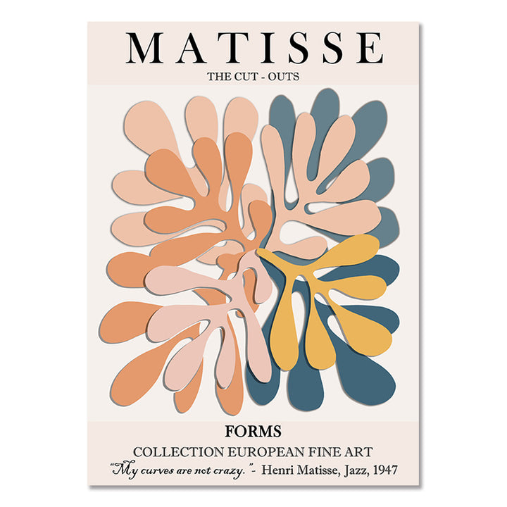 VibeCore Pop & Petals Canvas Prints Option L: Matisse The cut-Outs Forms
