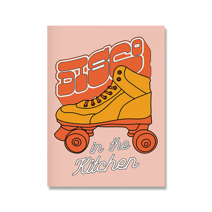 VibeCore Retro Color Canvas Prints Option B: Rollerskate with text disco in the kitchen
