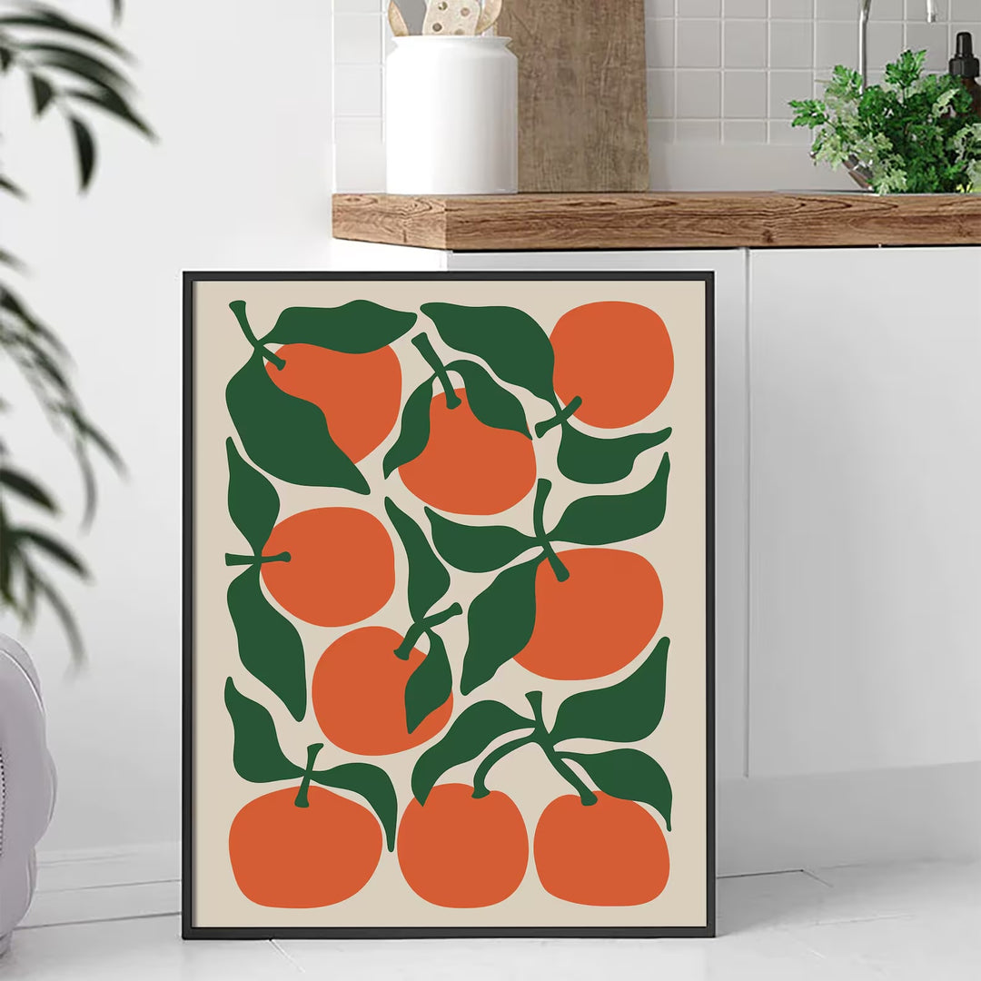 VibeCore Retro Kitchen Canvas Prints Option B Against Wall