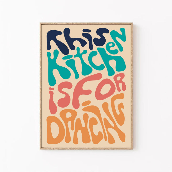 VibeCore Retro Kitchen Canvas Prints Option F Framed