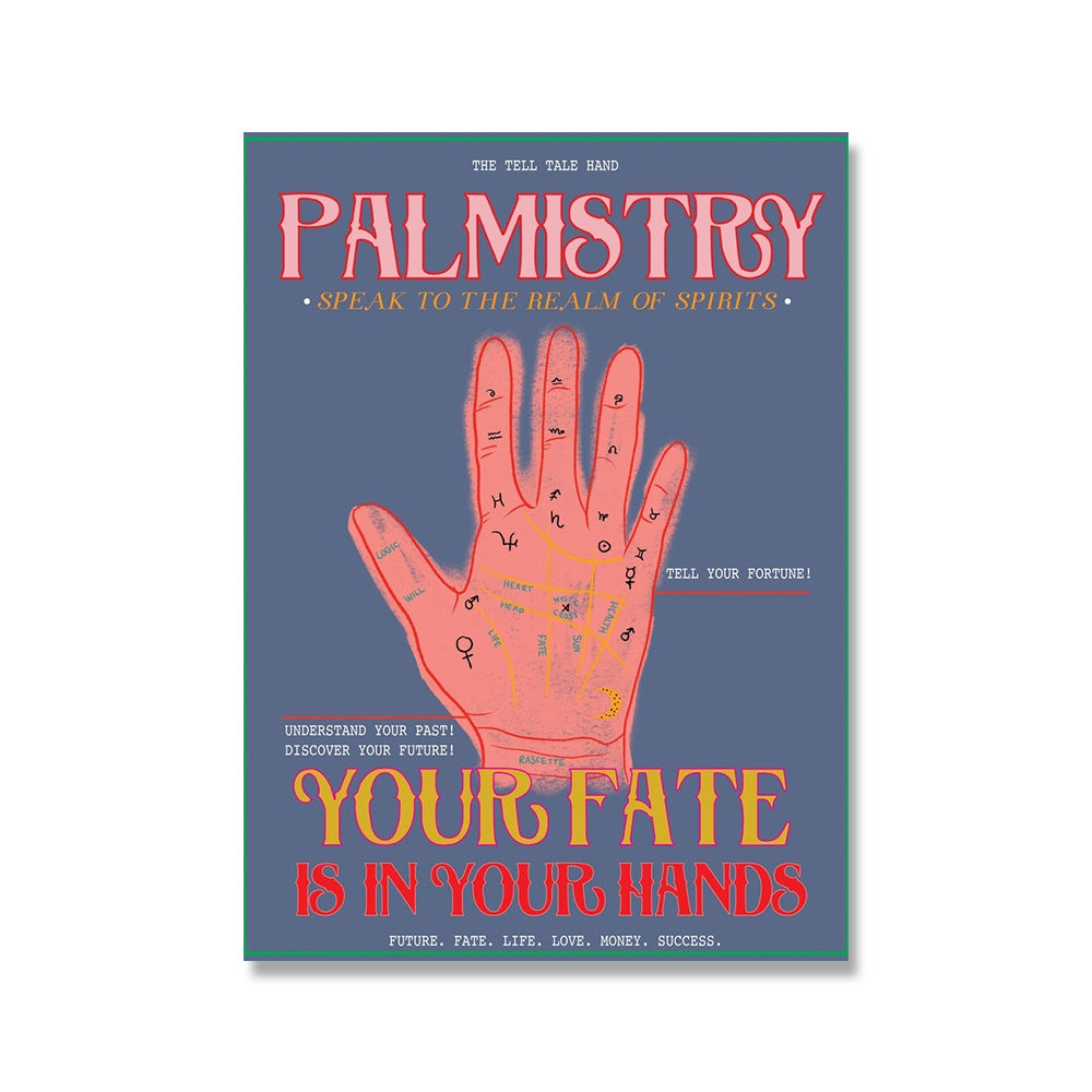 VibeCore Spiritual Lover Girl Canvas Prints Option B Palmistry Your Fate Is In Your Hands