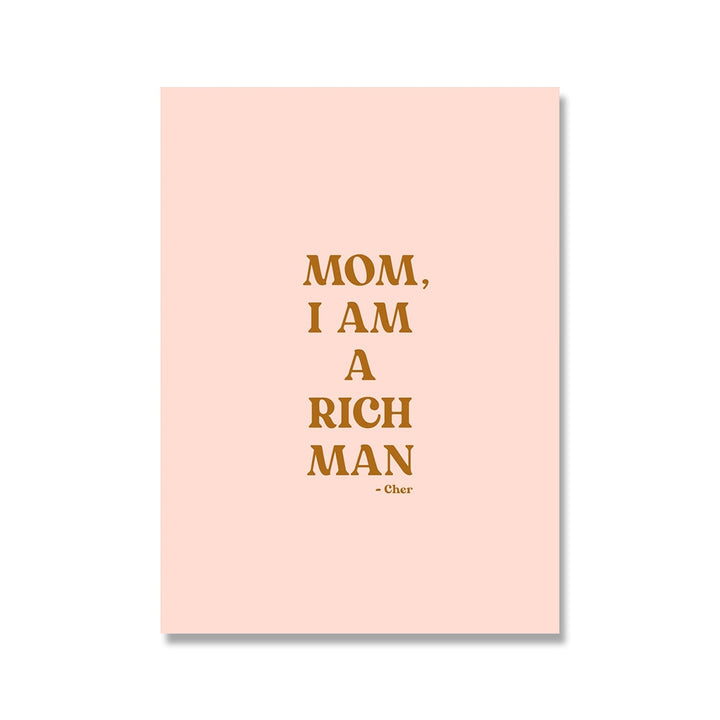 VibeCore Spiritual Lover Girl Canvas Prints Option C Mom I am A Rich Man Cher 