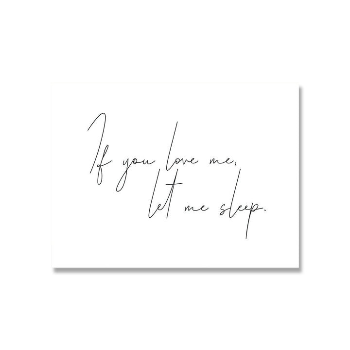 VibeCore Spiritual Lover Girl Canvas Prints Option F If You Love Me Let Me Sleep