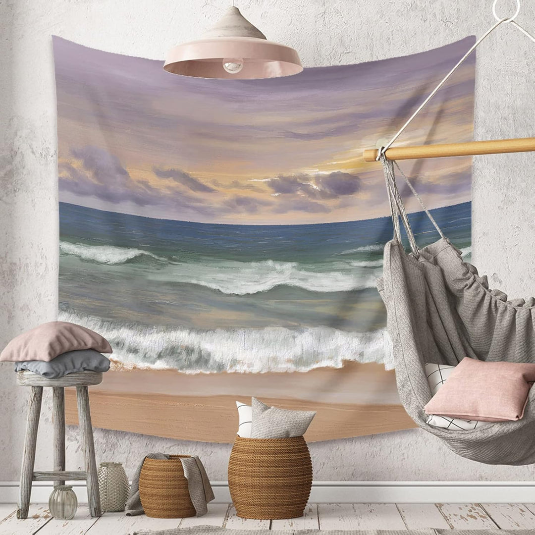 VibeCore Sunset On The Beach Tapestry Hanging