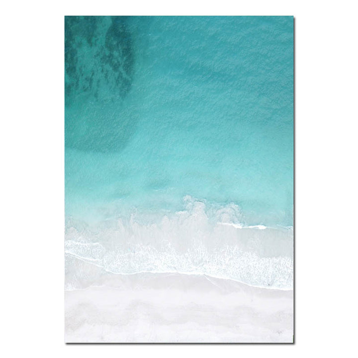 VibeCore Surf's Up Canvas Prints Option D: Aerial view of ocean
