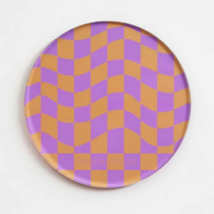 The VibeCore Sweet But Psycho Checkerboard Coaster in Orange adds a vibrant pop of color and personality to your space. With its bold checkerboard design and playful “Sweet But Psycho” phrase, this high-quality acrylic coaster not only protects your surfaces but also enhances your decor with a fun, edgy touch.
