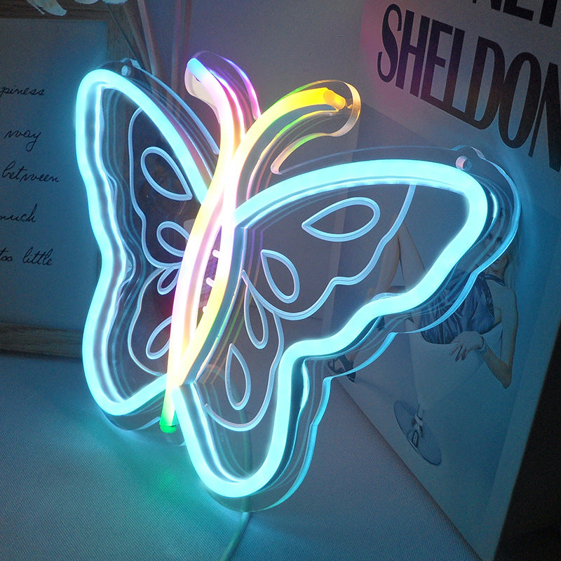 VibeCore Sweet Butterfly Neon Light Ice Blue