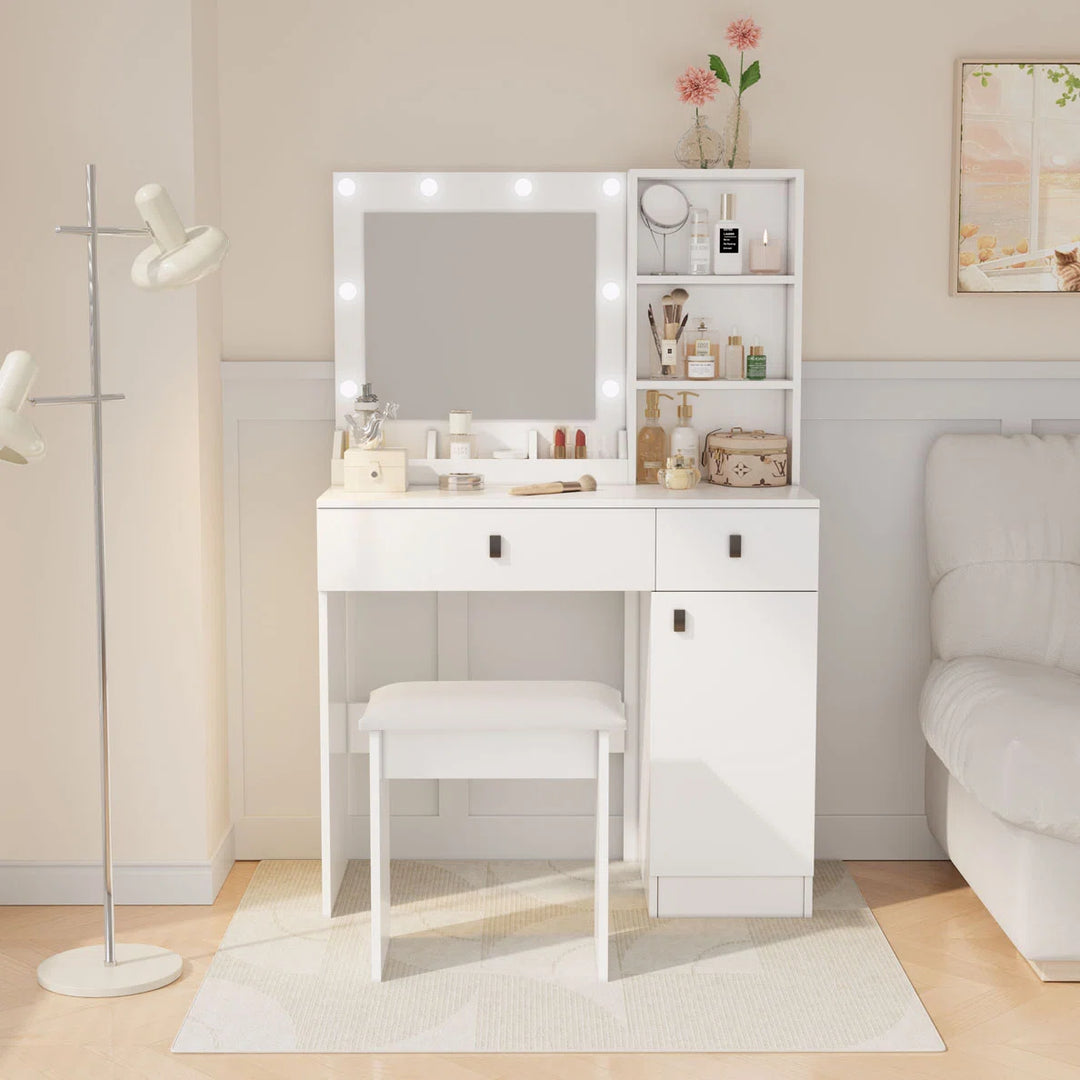 VibeCore TAYLOR Hollywood Lights Makeup Vanity
