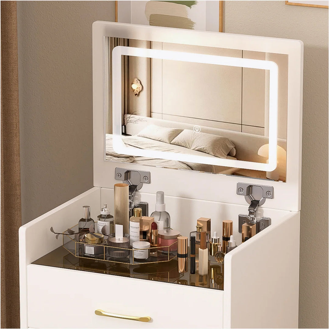 VibeCore THEIA 3-In-1 Flip-Top Makeup Vanity Mirror Close Up