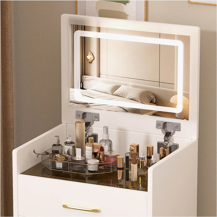 VibeCore THEIA 3-In-1 Flip-Top Makeup Vanity Mirror Close Up