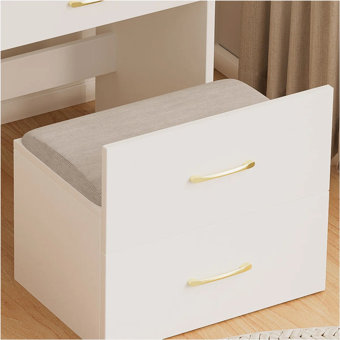 VibeCore THEIA 3-In-1 Flip-Top Makeup Vanity Stool Close Up