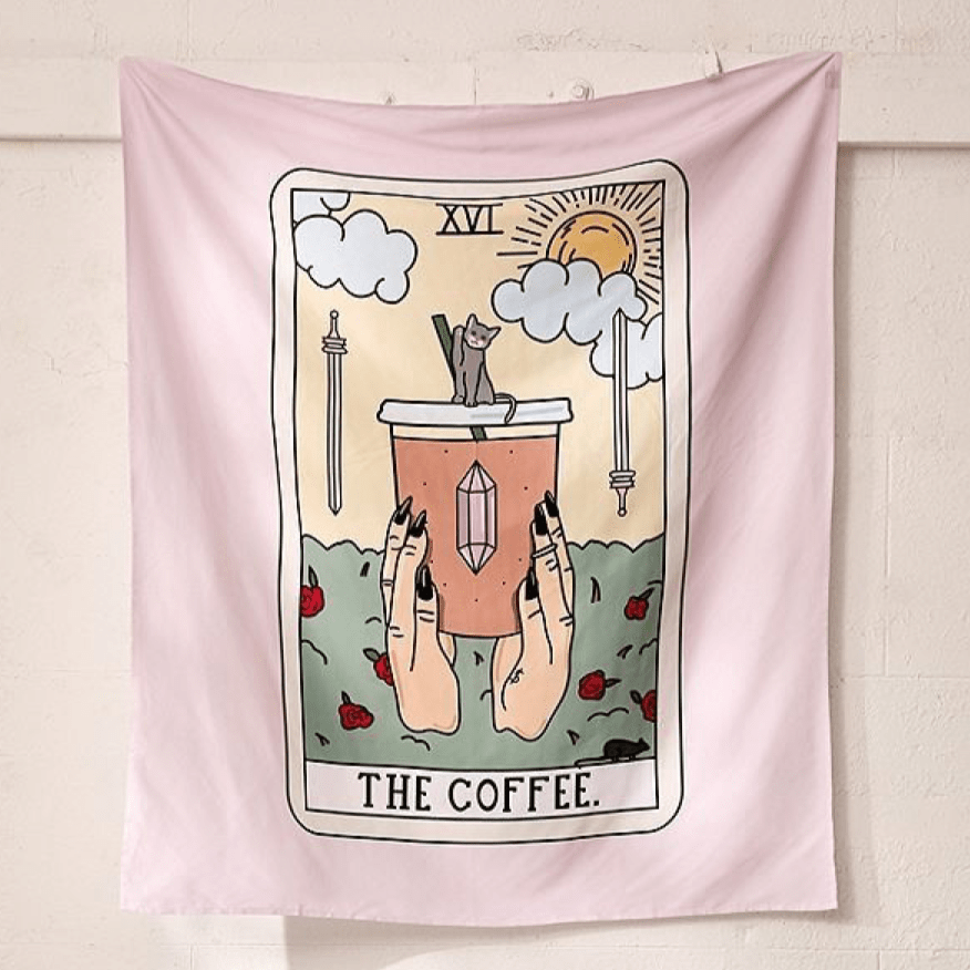 VibeCore The Coffee Tarot Tapestry