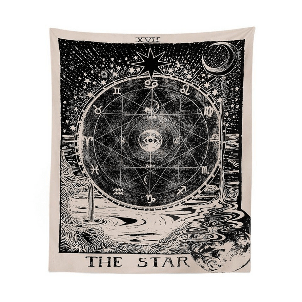 VibeCore The Star Tarot Card Tapestry Product View