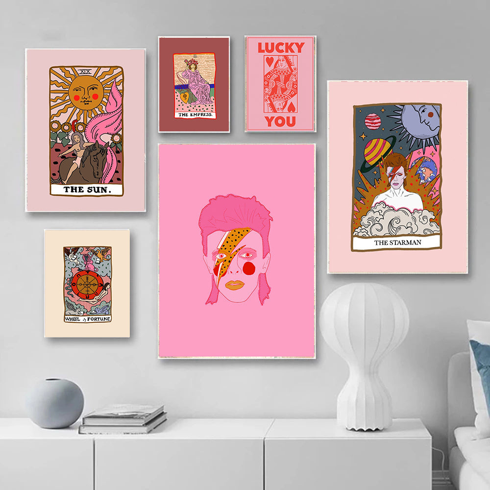 VibeCore The Starman Canvas Prints Framed On Wall In Bedroom