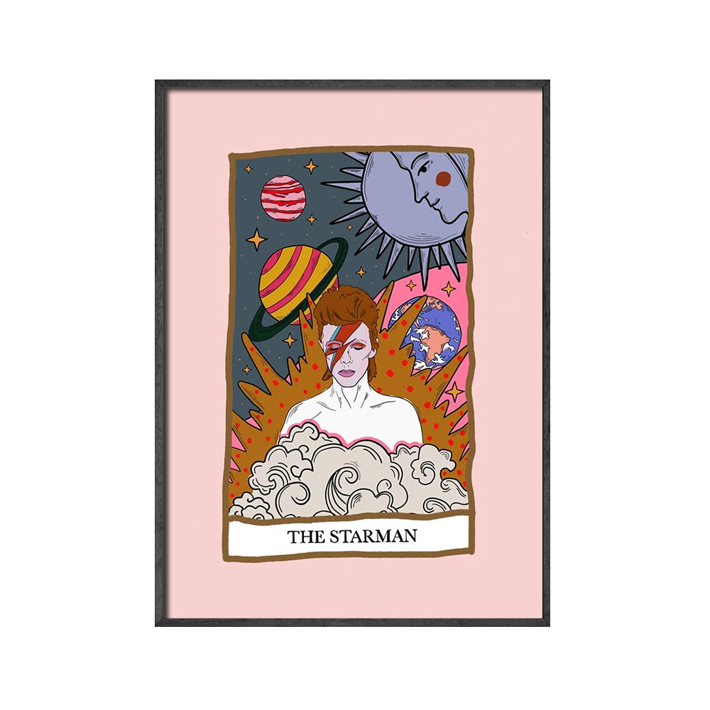 VibeCore The Starman Canvas Prints Option D: The Starman Tarot Card