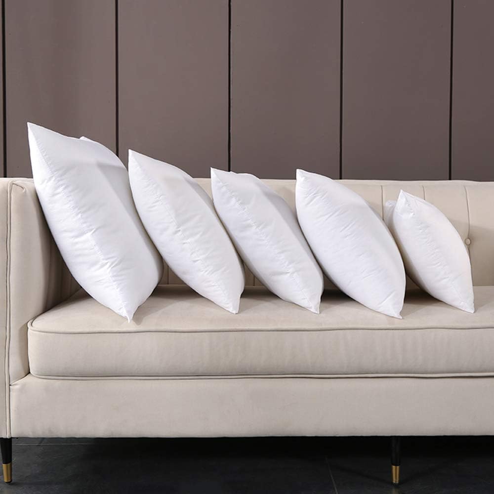 VibeCore Throw Pillow Insert Side View on Couch - Soft Cotton Fabric Jacket, Durable Cotton Fiber Fill, Long-Lasting Support, Perfect for Customizing with Any Throw Pillow Cover, Ideal for Living Room or Bedroom