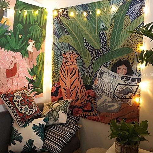VibeCore Tiger Lounge Tapestry In Corner