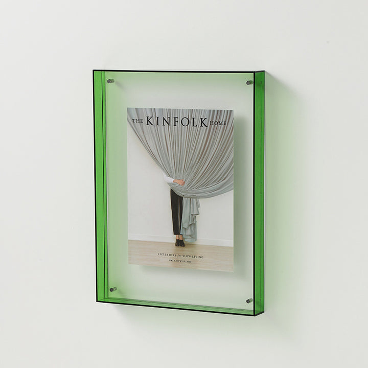 VibeCore Transparent Acrylic Photo Frame in Green—an aesthetic and modern way to display your favorite photos. The vibrant yet sleek design adds a refreshing touch to any space, blending effortlessly with contemporary decor.