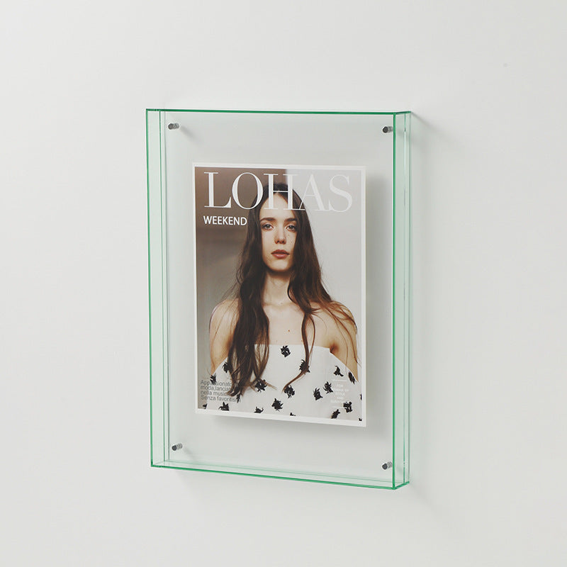 VibeCore Transparent Acrylic Photo Frame in Pastel Green—combining a sleek, modern aesthetic with a soft, calming hue. Perfect for showcasing your favorite memories while adding a subtle pop of color to any space.