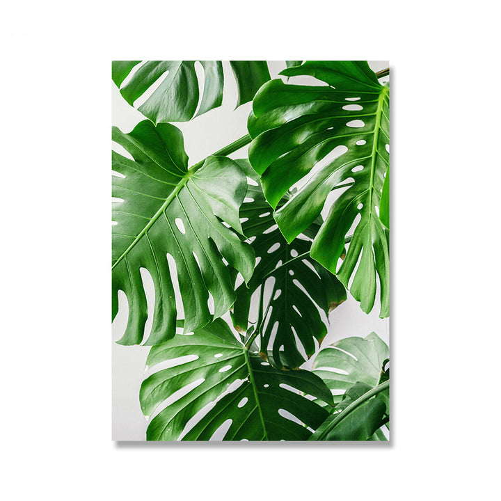 VibeCore Tropical Leafs Canvas Prints Option B: tropical leafs close up