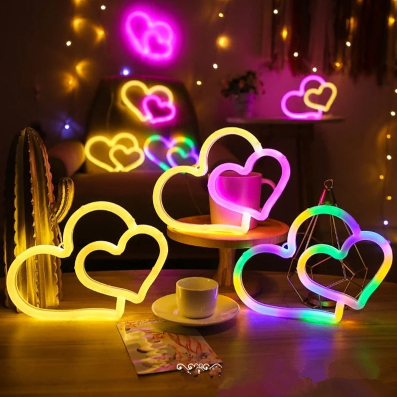 VibeCore Two Hearts Neon Light All Colors