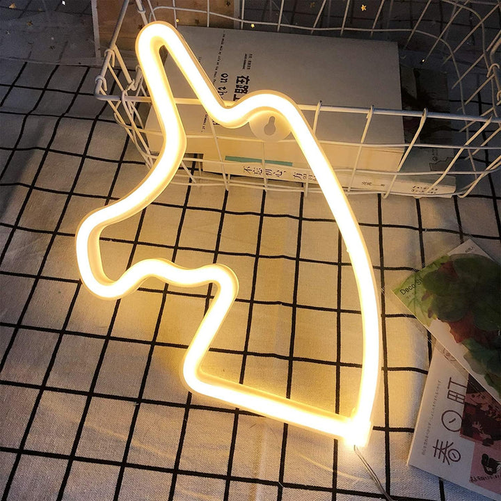 VibeCore Unicorn Neon Light Warm White Against Basket
