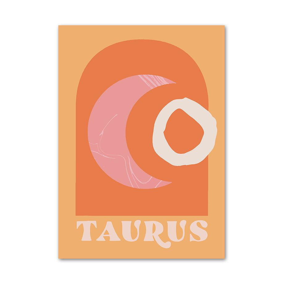 VibeCore Vibrant Zodiac Vibes Canvas Prints Taurus