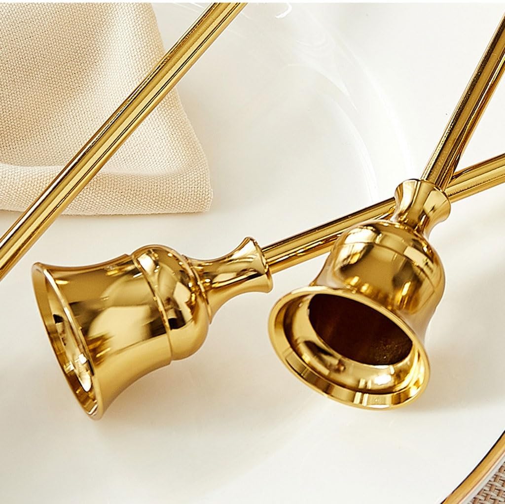 VibeCore Vintage Golden Candle Holder close up, crafted from high-quality iron and brass with a sleek golden finish, showcasing European elegance and intricate details that add timeless charm to any space.