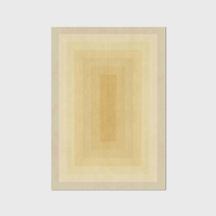 VibeCore Watercolor Gradient Area Rug Yellow, showcasing a soft gradient design that transitions from light to deep yellow hues, creating a vibrant and cozy feel for any space.
