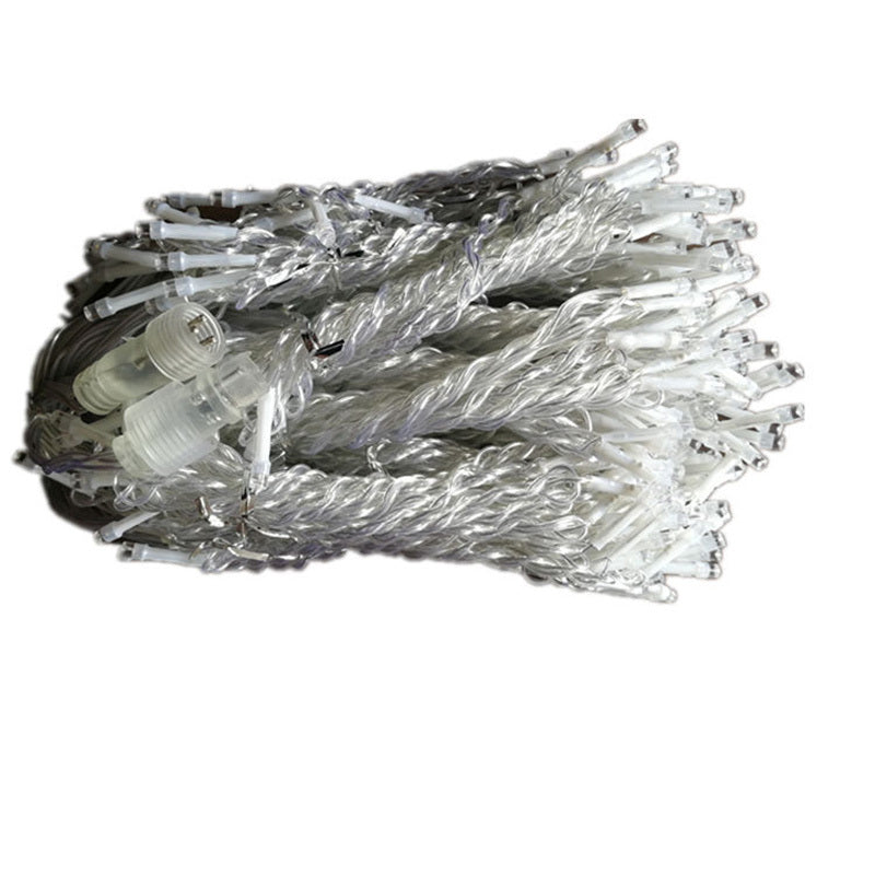 VibeCore waterfall string lights package includes LED string lights, plug options (US, EU, UK, AU), and all necessary components for easy setup in any space.