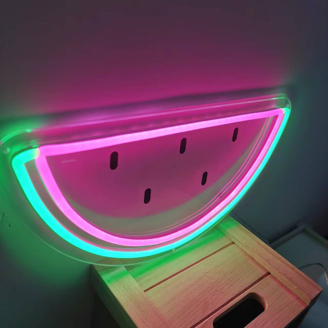 VibeCore Watermelon Neon Sign Close Up On Table