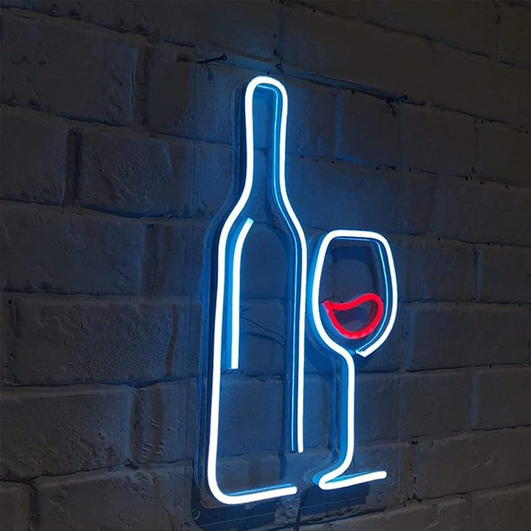 VibeCore Wine Neon Light On Brick Wall