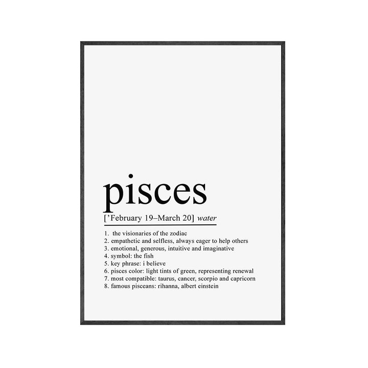 VibeCore Zodiac Quotes Canvas Prints Pisces