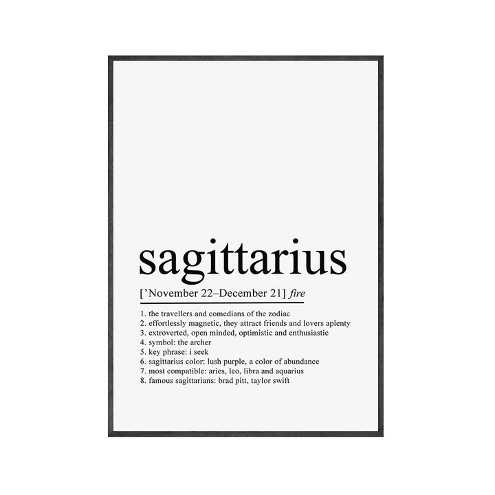 VibeCore Zodiac Quotes Canvas Prints Sagittarius
