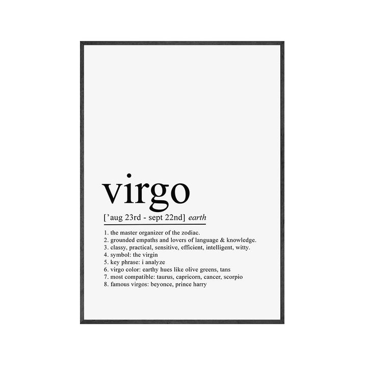 VibeCore Zodiac Quotes Canvas Prints Virgo