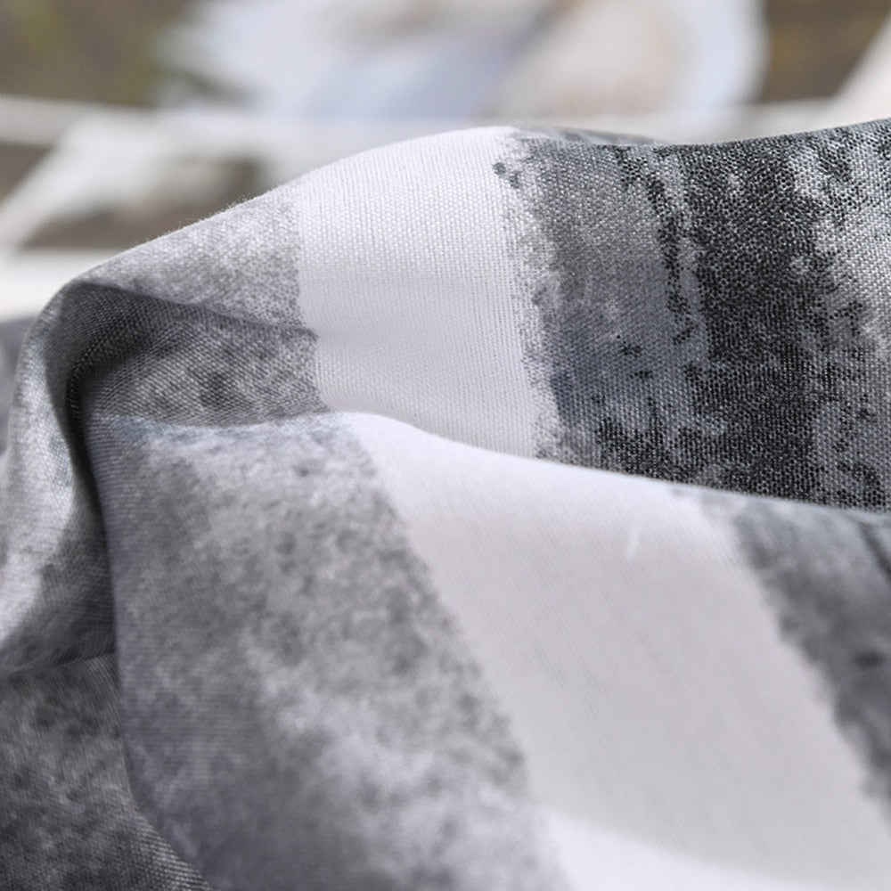 Close-up of the soft cotton-polyester blend material of the VibeCore Aesthetic Abstract Canvas Duvet Cover Set, showcasing its smooth texture and durability. This fabric offers year-round comfort while complementing the bold abstract canvas design with modern style.