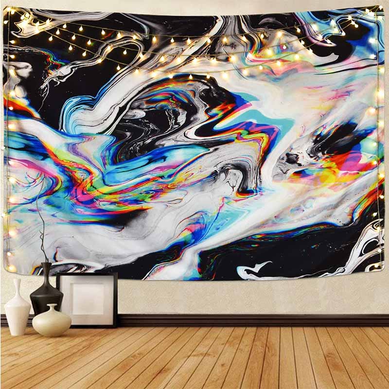 VibeCore Blurred Black Marble Tapestry Product View