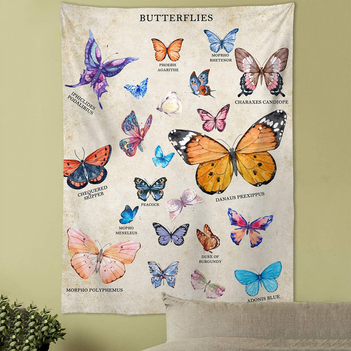 VibeCore Butterfly Tapestry On Wall