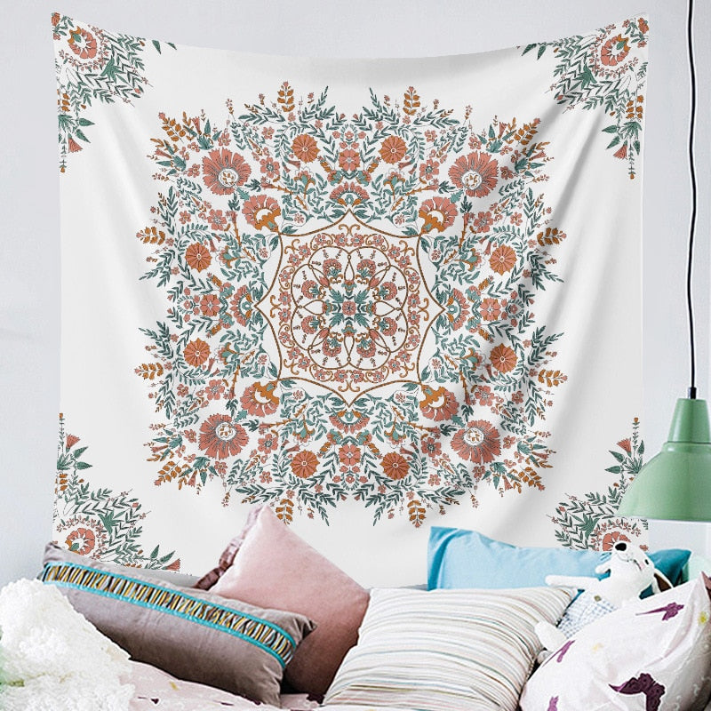 VibeCore Indian Floral Tapestry