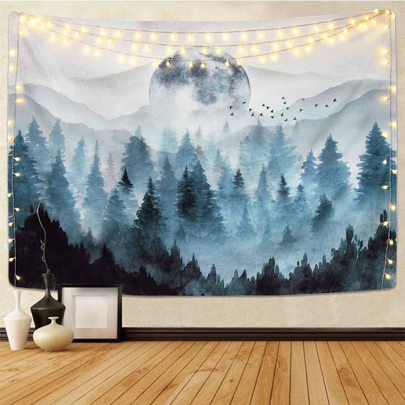 VibeCore Misty Forest Tapestry