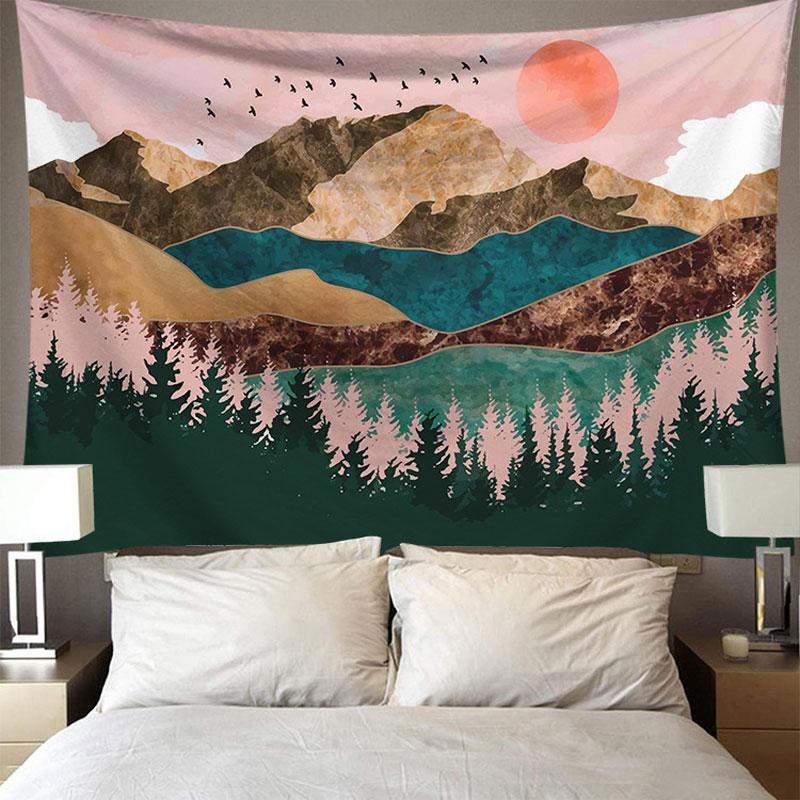 VibeCore Mountain Views Tapestry