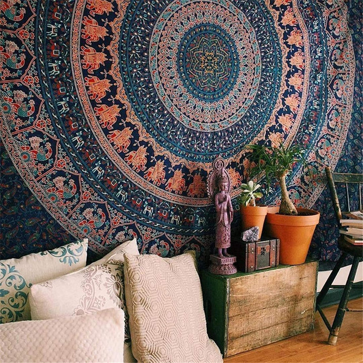 VibeCore Purple Fever Mandala Tapestry Close Up